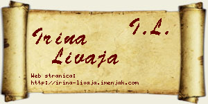 Irina Livaja vizit kartica